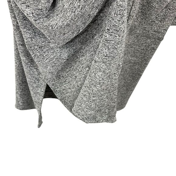 Clara SunWoo Gray Marbled Open Front Longline Cardigan Sweater Size XL - Picture 4 of 6